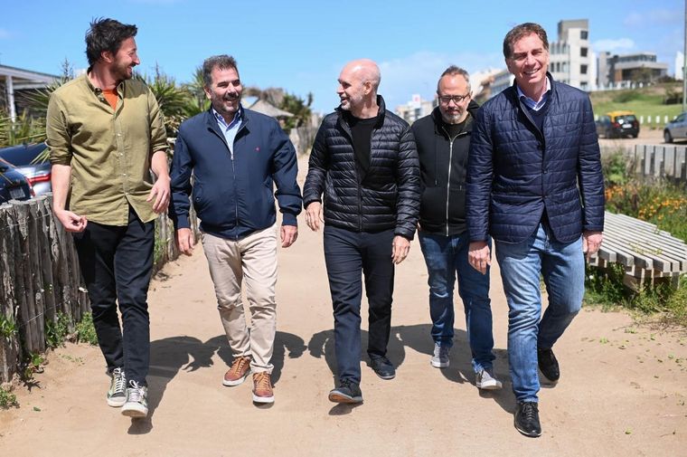 Cristian Ritondo y Diego Santilli se unieron en Pinamar junto a Horacio Rodríguez Larreta,