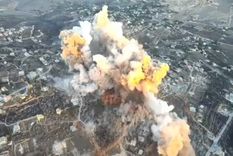 Vista aérea de la impactante explosión Foto: Captura de video Vista aérea de la impactante explosión Foto: Captura de video