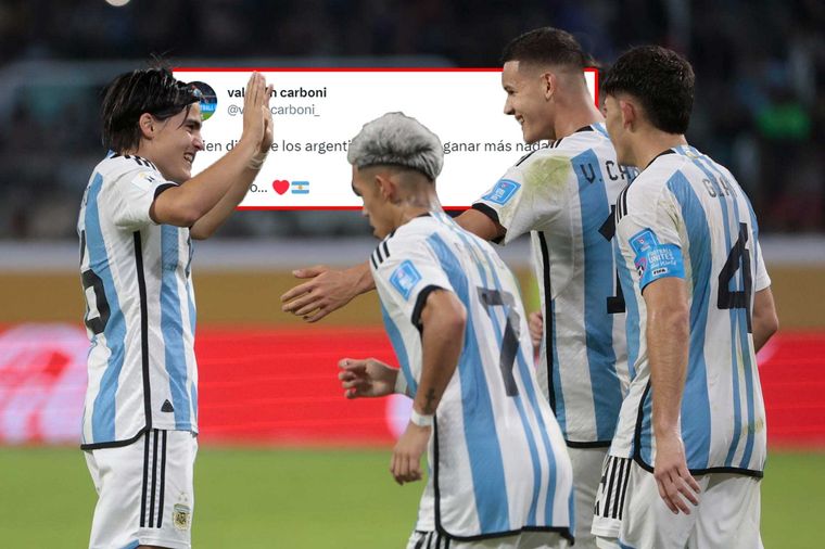 Valentín Carboni, del Inter y Argentina Sub 20, apuntó contra Ibrahimovic por el título de Lautaro Martínez Foto: EFE