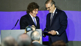 Javier Milei junto al titular de la Bolsa de Cereales de Buenos Aires, Ricardo Marra. Javier Milei junto al titular de la Bolsa de Cereales de Buenos Aires, Ricardo Marra.