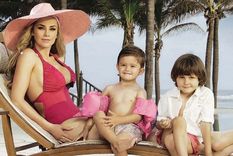 Aracely Arámbula junto a sus hijos, Miguel y Daniel Foto: Instagram/Aracely Arámbula