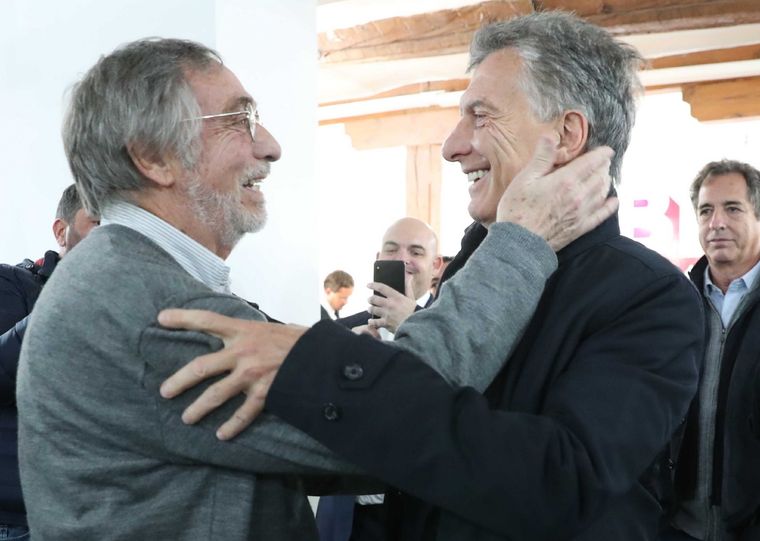Luis Brandoni y Mauricio Macri en España Foto: Télam