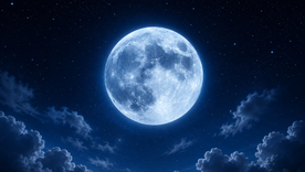El 31 de mayo se producirá la Luna azul. (Imagen generada con IA). El 31 de mayo se producirá la Luna azul. (Imagen generada con IA).