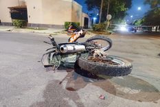 La moto del hombre que murió. Foto: gentileza.