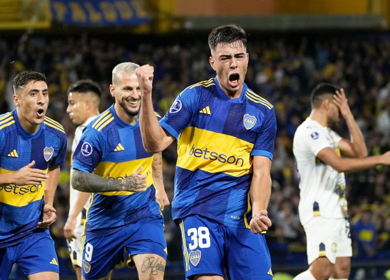 Aaron Anselmino le dio a Boca, de cabeza, el alivio que necesitaba Foto: @BocaJrsOficial