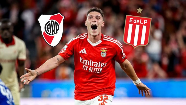 Benjamín Rollheiser pasó al Santos de Neymar y a River y Estudiantes les ingresará dinero fresco. Foto: IG @slbenfica