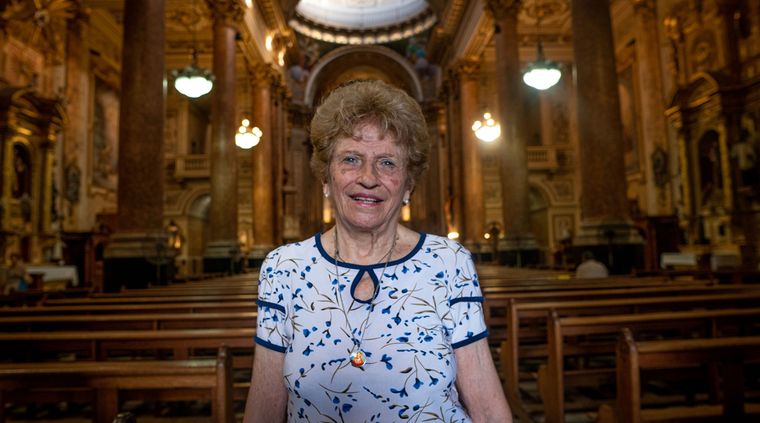 Arminda conoció a Jorge Mario Bergoglio en la Basílica de San José de Flores Foto: Julián Volpe / MDZ