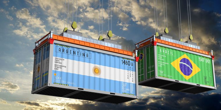 Fuerte baja del comercio bilateral entre Argentina y Brasil