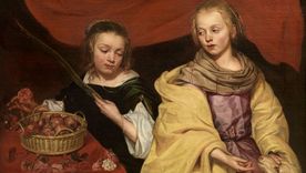 "Dos niñas como Santa Inés y Santa Dorotea" es una de las obras de Michaelina Wautier (c. 1617-1689). Aunque tuvo mucho éxito en su época, sus impresionantes pinturas y su lugar en la historia del arte casi se perdieron en el siglo XVIII. "Dos niñas como Santa Inés y Santa Dorotea" es una de las obras de Michaelina Wautier (c. 1617-1689). Aunque tuvo mucho éxito en su época, sus impresionantes pinturas y su lugar en la historia del arte casi se perdieron en el siglo XVIII.
