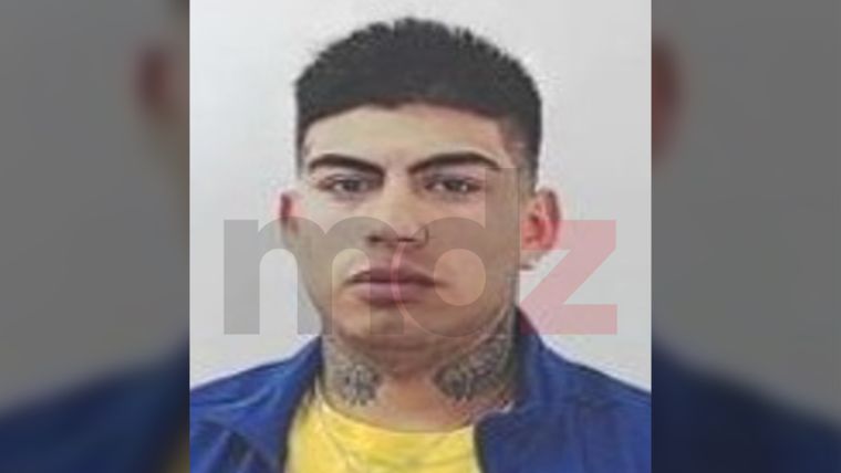 El delincuente que fue detenido por vecinos en Guaymallén. 
