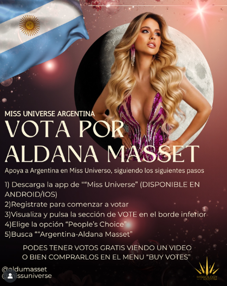 El paso a paso para votar a Aldana Masset. El paso a paso para votar a Aldana Masset.