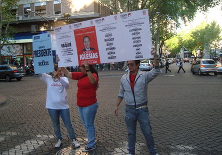 Los semaforeros radicales recorren el centro. Foto: Gentileza