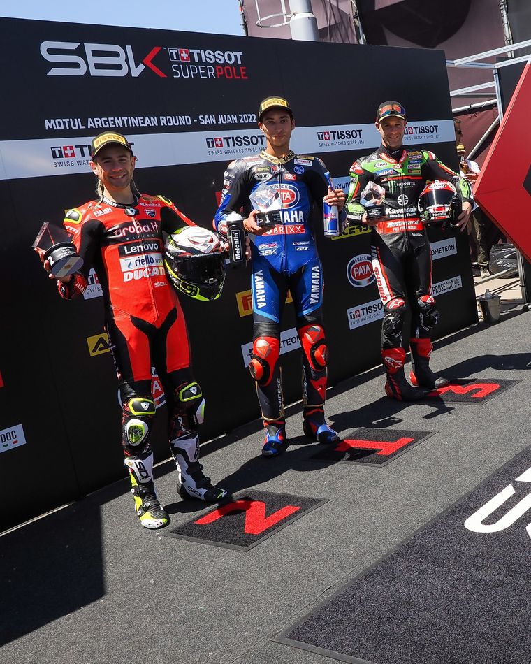 El podio de la Carrera Superpole Foto: WorldSBK
