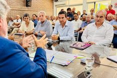 En la imagen, Juan Ángel Rodríguez, Marcelo Fabián Federici y Rubén Ariel Panella, tres de los directivos de Fecovita acusados de estafa por Iberte. &nbsp;