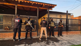 El allanamiento en la vivienda del fútbolista de Unión. 