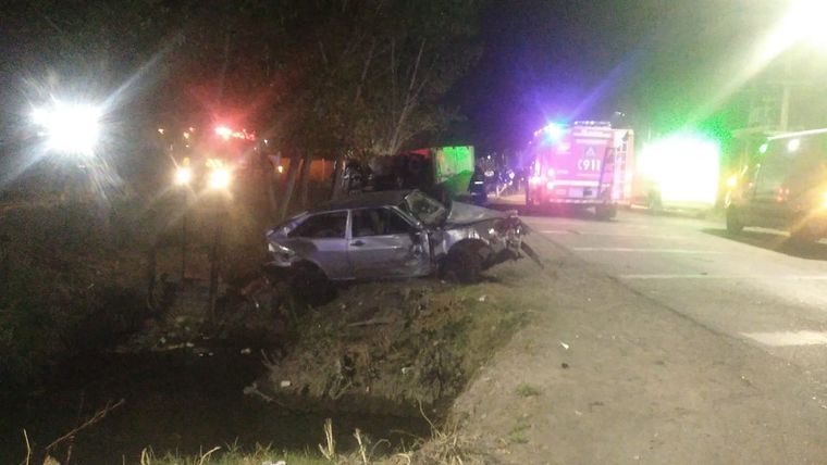 La escena pos accidente Foto: Ministerio de Seguridad
