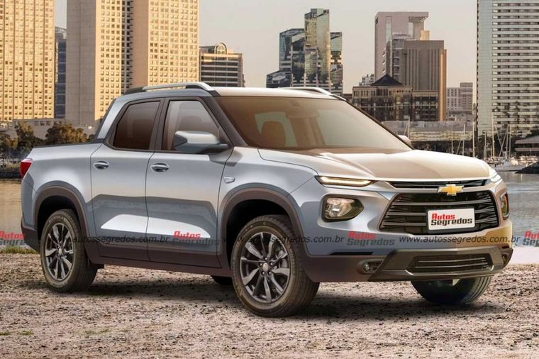 Render de cómo podría ser la Chevrolet Montana.