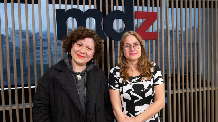 Florencia Airas, productora y Natalia Vinelli, directora del documental Norma también
