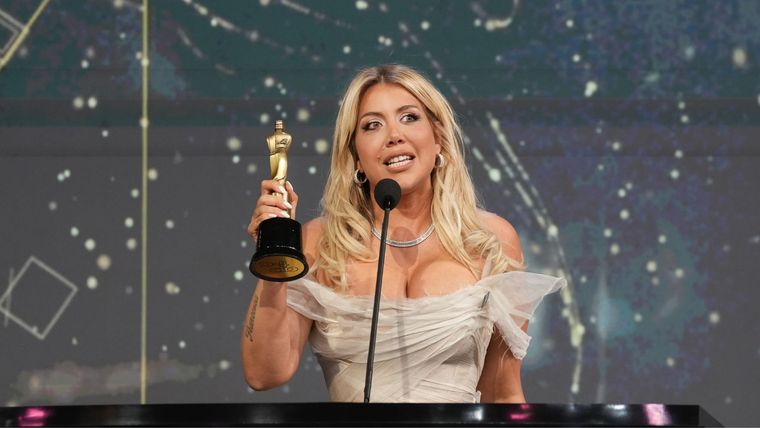 Wanda Nara se llevó el Martín Fierro por Mejor labor en conducción femenina.