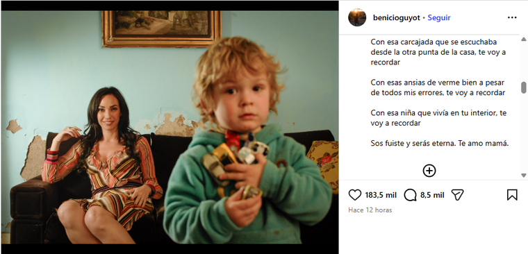 La publicación del hijo de la conductora. La publicación del hijo de la conductora.