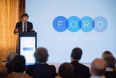 Javier Milei en el Foro de Bariloche. Foto: NA