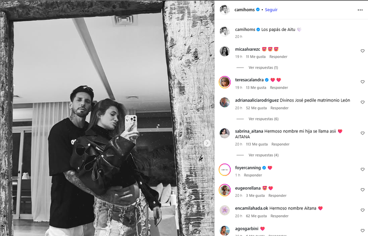 Cami Homs y el Principito Sosa. Créditos: Instagram / camihoms Cami Homs y el Principito Sosa. Créditos: Instagram / camihoms