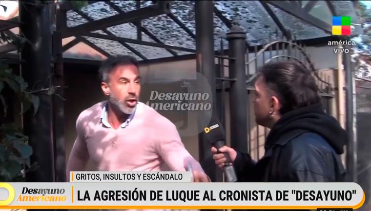 Habló el cronista de Desayuno Americano que fue agredido por Leopoldo Luque. Foto: Captura de video América TV.