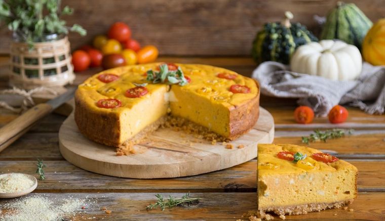 Tarta de calabaza con harina de quinoa, de avena y de almendra. Foto: Nestlé Cocina (nestle.es)