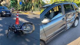 El accidente le causó heridas a la motociclista. El accidente le causó heridas a la motociclista.