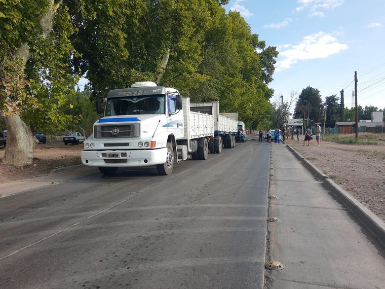 El camión involucrado en el accidente Foto: Gentileza