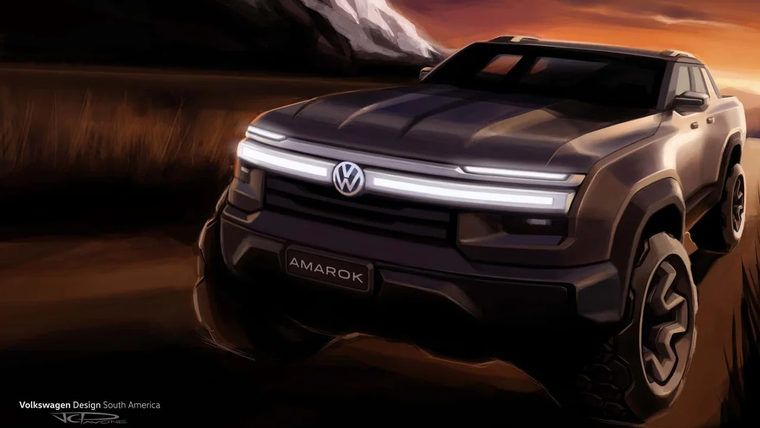 Volkswagen filtra el diseño de su pickup híbrida Volkswagen filtra el diseño de su pickup híbrida