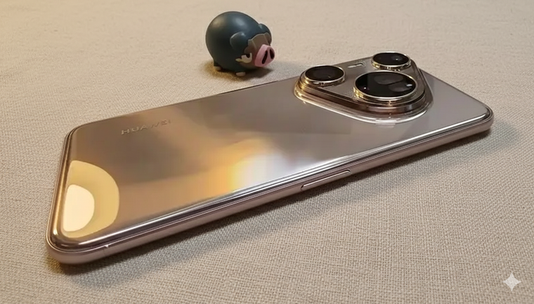 El Huawei Pura 80 destaca por su diseño de bordes planos y una terminación mate que se siente muy bien a la mano.