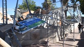 Así quedó la estructura del salón de usos múltiples. Así quedó la estructura del salón de usos múltiples.