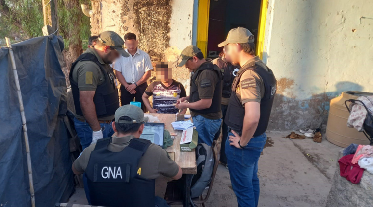 El allanamiento en La Paz, donde secuestraron drogas y dinero.&nbsp;