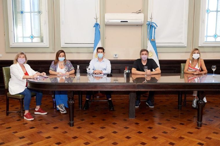 De Pedro y Máximo Kirchner hablaron con diputados de bloques minoritarios. Foto: Twitter Wado de Pedro