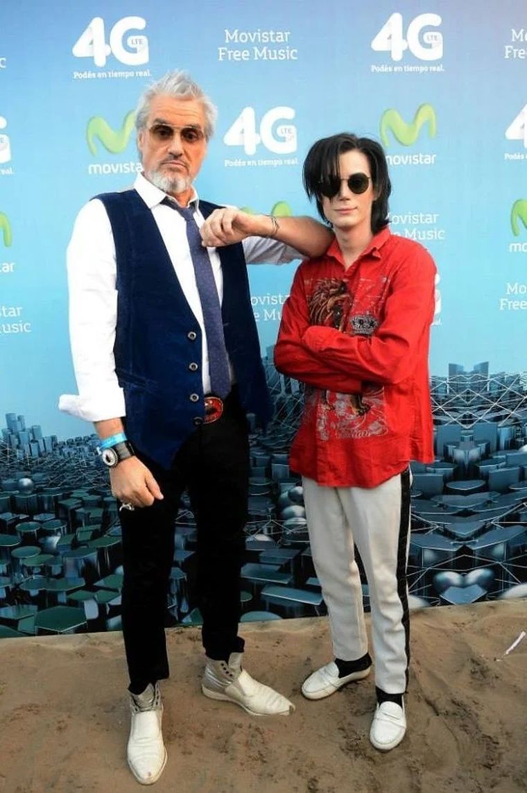 Roberto Pettinato junto a su hijo Felipe.