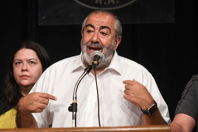 Héctor Daer, cotitular de la CGT, desmintió que haya aprietes para que la gente asista a la movilización del 24 de enero Foto: Télam
