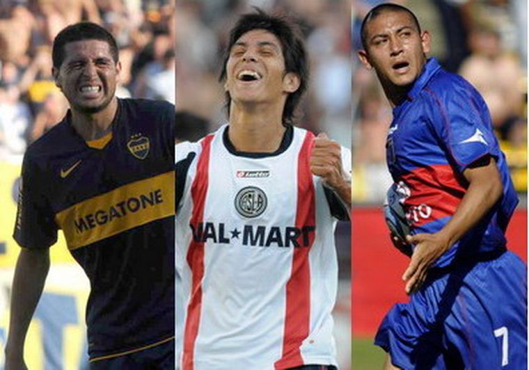 Riquelme, Barrientos y Luna, figuras en el trío de punteros. Foto: Foto Baires