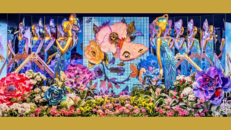 Flower Show: vidriera para la famosa tienda Macy's. New York (2025). Flower Show: vidriera para la famosa tienda Macy's. New York (2025).