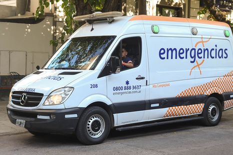 Una ambulancia del SEC asistió al ciclista. Imagen ilustrativa.