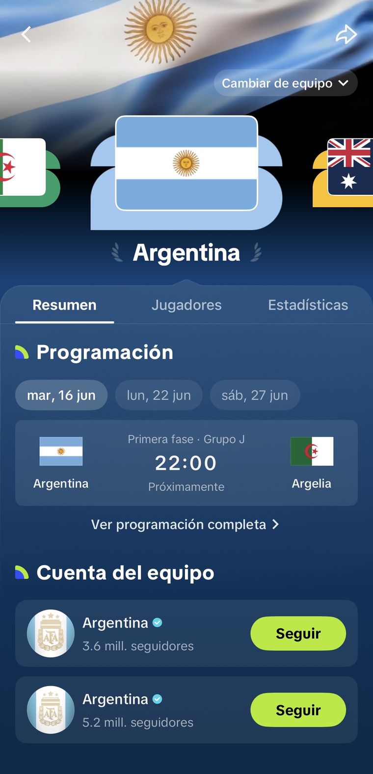Así se verá la plataforma durante el Mundial 2026. Así se verá la plataforma durante el Mundial 2026.