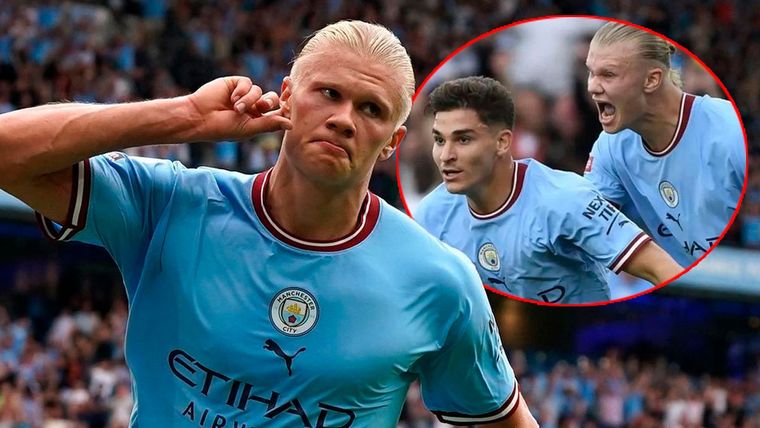 Haaland habló sobre Álvarez y lo comparó con un ídolo del City.