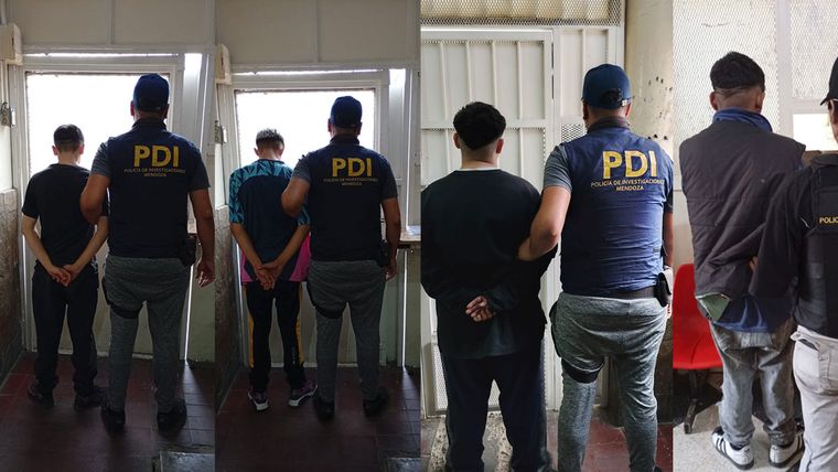 Los menores que fueron detenidos en Guaymallén.&nbsp;