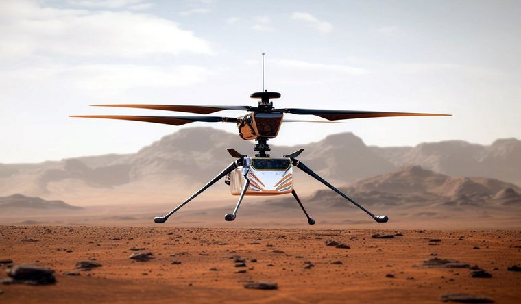 La Nasa continúa con los vuelos de su helicóptero con baterías de litio. Foto: Nasa.