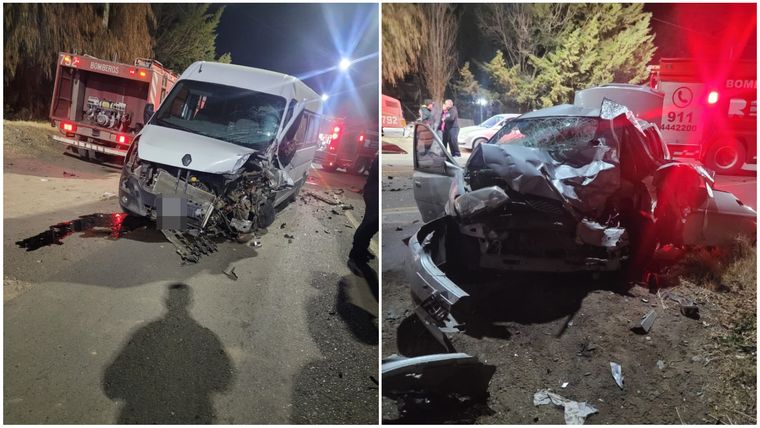 La escena del accidente fatal con alcoholemia positiva: así quedaron los dos vehículos. 