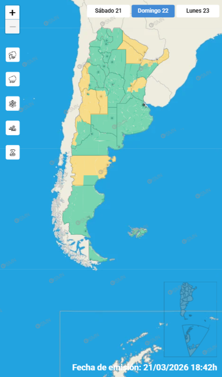 El pronóstico adelantó qué provincias recibirán fenómenos meteorológicos adversos hoy. El pronóstico adelantó qué provincias recibirán fenómenos meteorológicos adversos hoy. 