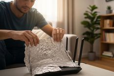 El truco del papel de aluminio busca redirigir la señal WiFi hacia una zona puntual.