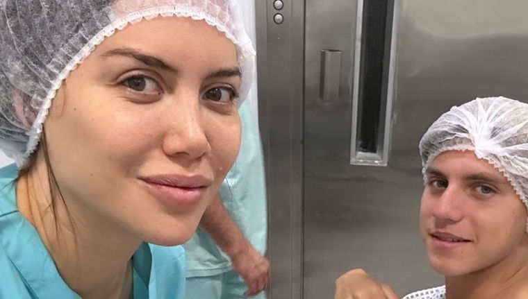 Valentino y Wanda antes de la operación. Foto: Instagram: @wanda_nara