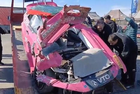 El impactante choque en el Fiat Competizione, torneo de automovilismo en Argentina. Foto: Carburando El impactante choque en el Fiat Competizione, torneo de automovilismo en Argentina. Foto: Carburando