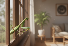 La aparición de la mantis tiene un significado especial. Fuente: IA Gemini.
